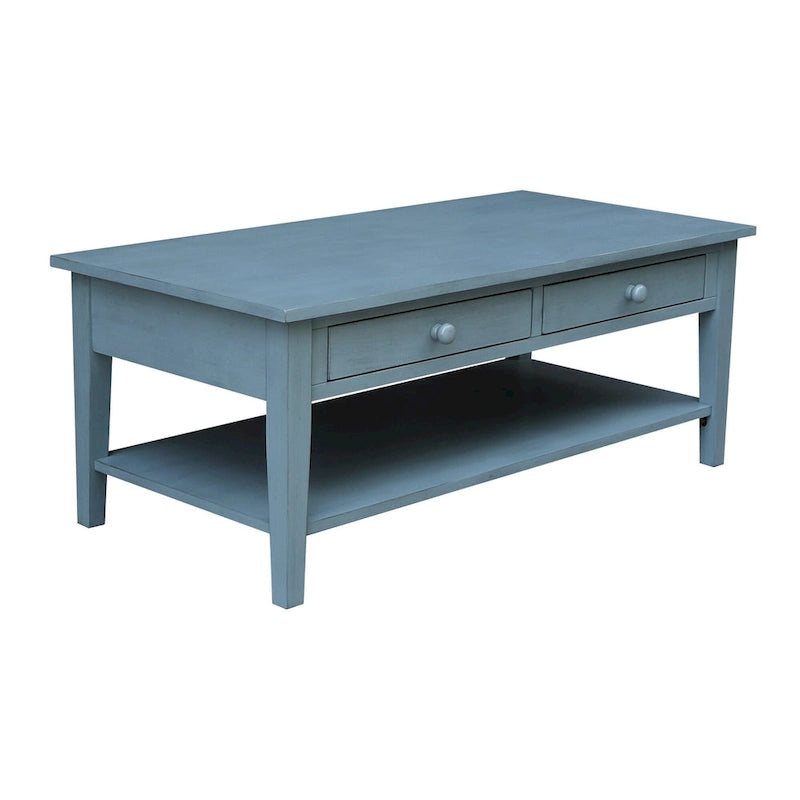 Table basse en bois d'hévéa massif