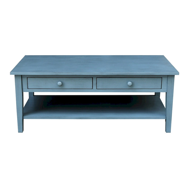 Table basse en bois d'hévéa massif