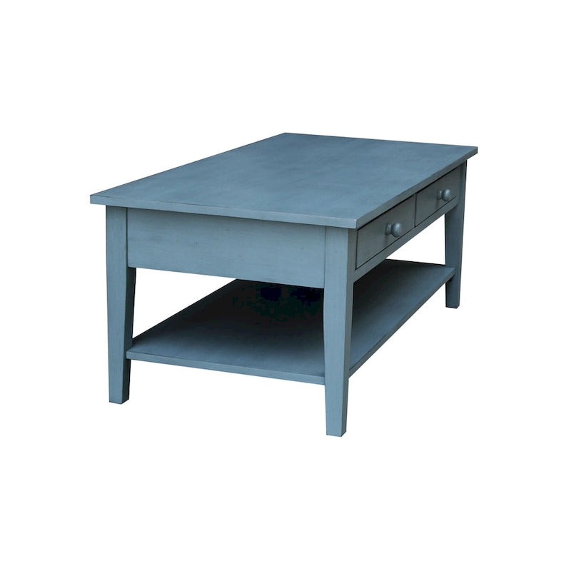 Table basse en bois d'hévéa massif