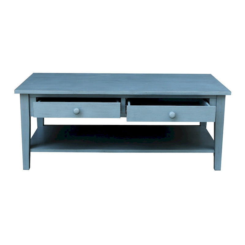 Table basse en bois d'hévéa massif