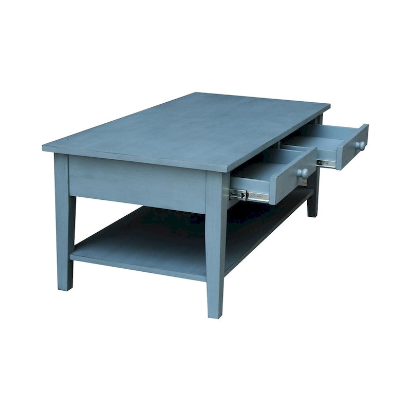 Table basse en bois d'hévéa massif