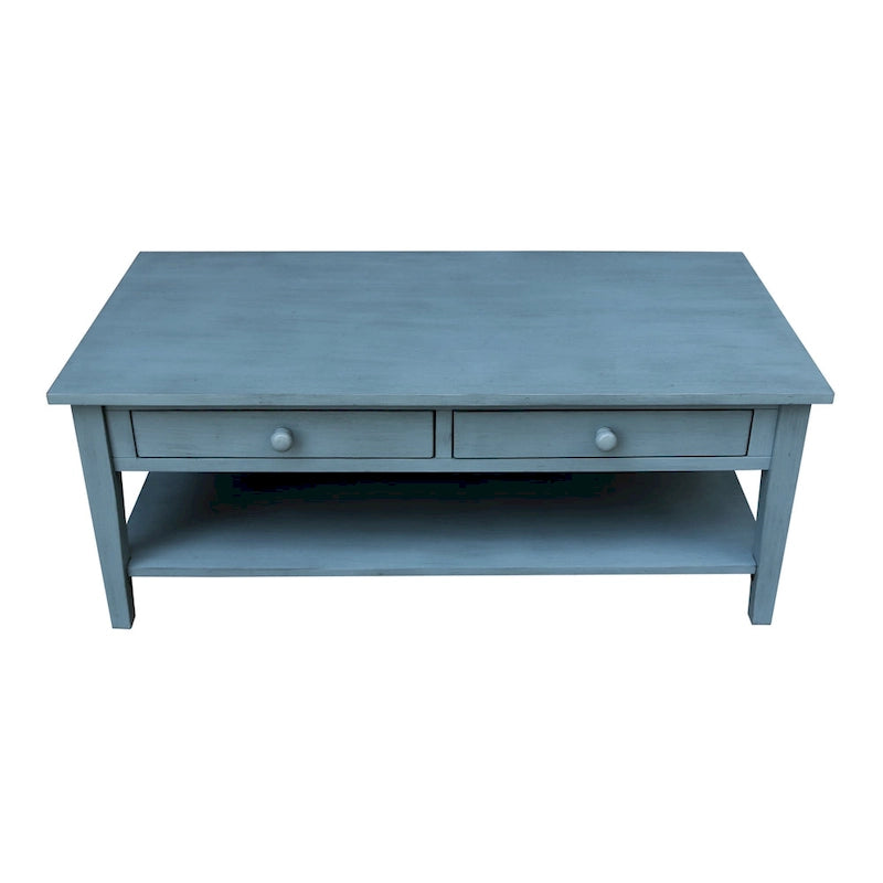 Table basse en bois d'hévéa massif