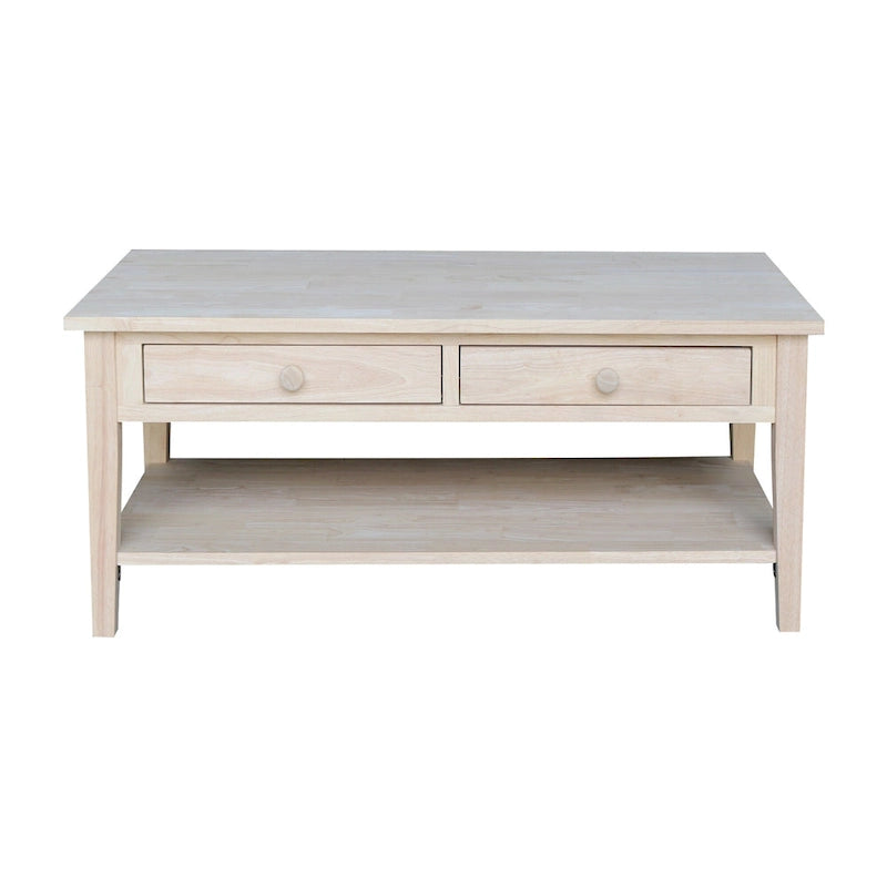 Table basse en bois d'hévéa massif