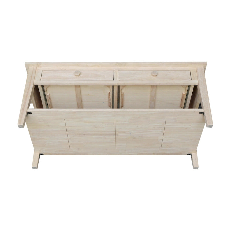 Table basse en bois d'hévéa massif