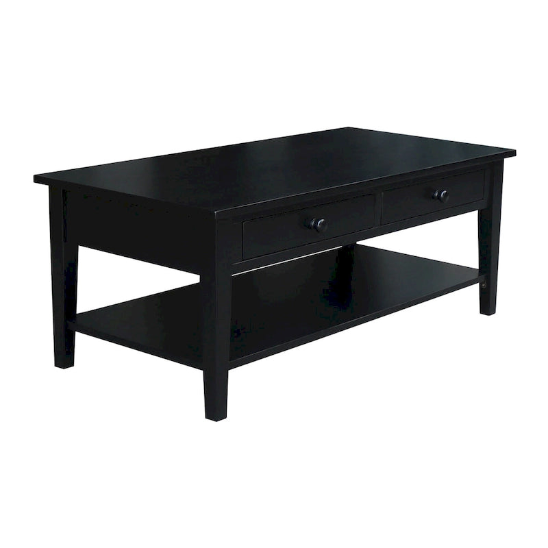 Table basse en bois d'hévéa massif