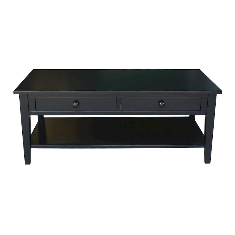 Table basse en bois d'hévéa massif