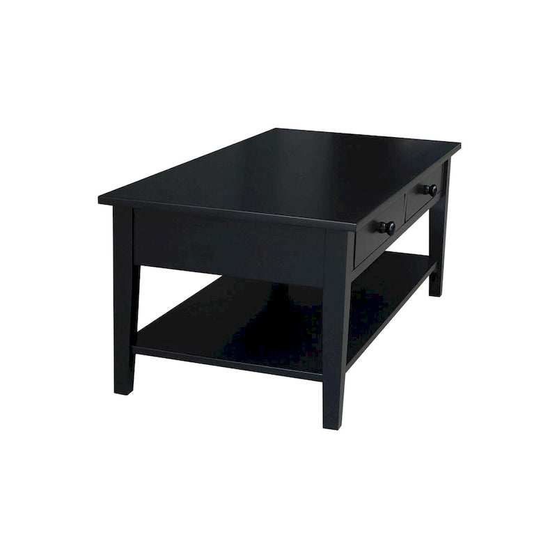 Table basse en bois d'hévéa massif