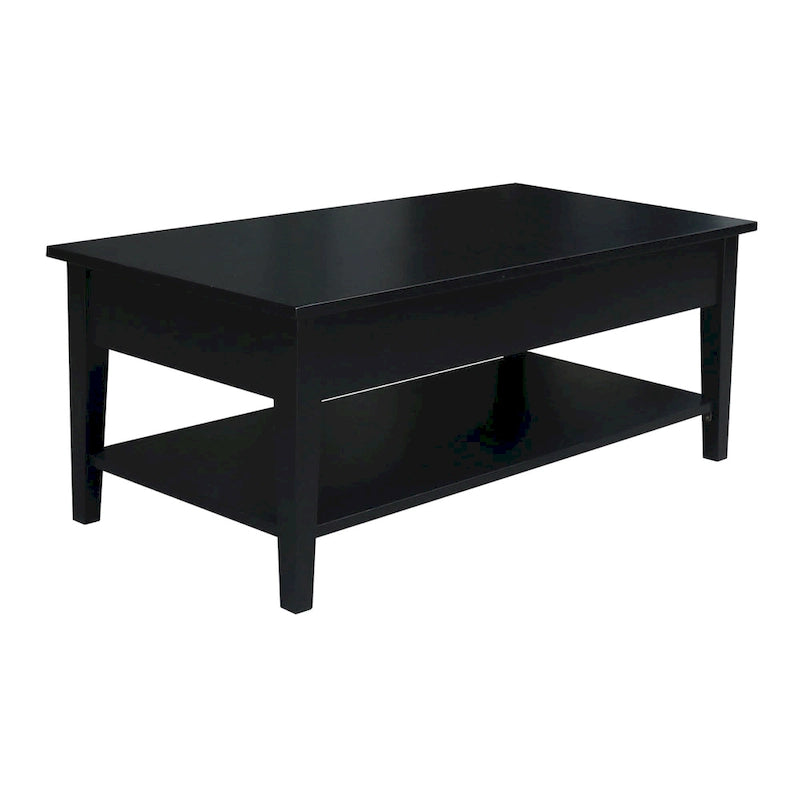 Table basse en bois d'hévéa massif