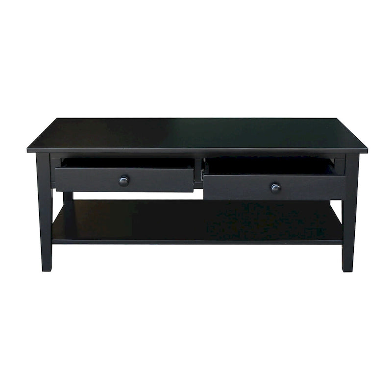Table basse en bois d'hévéa massif