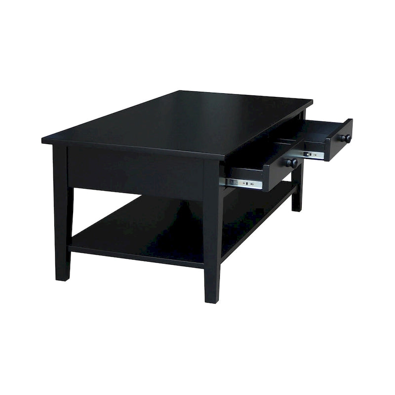 Table basse en bois d'hévéa massif