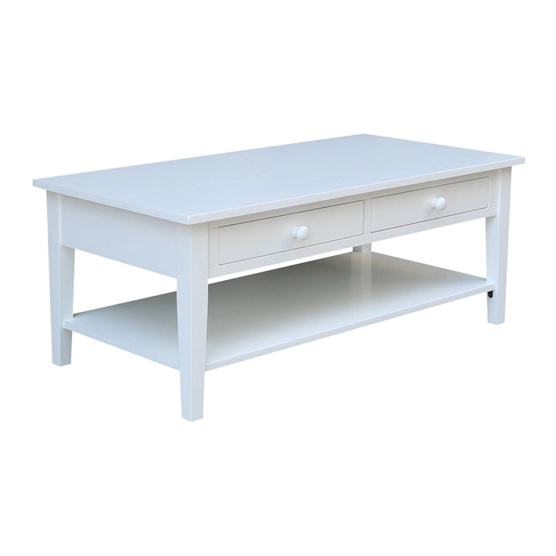 Table basse en bois d'hévéa massif