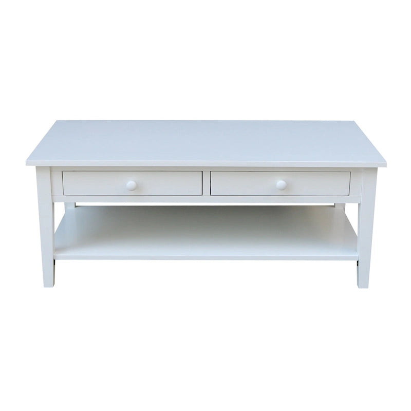 Table basse en bois d'hévéa massif