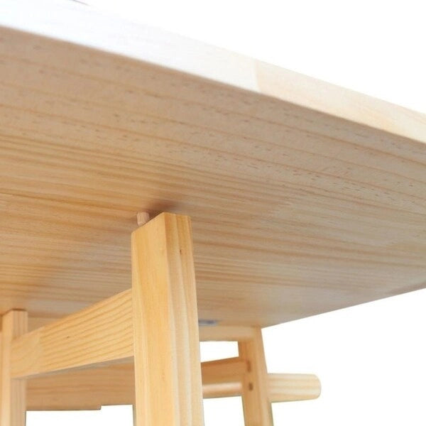Chariot de cuisine pliant en bois à roulettes