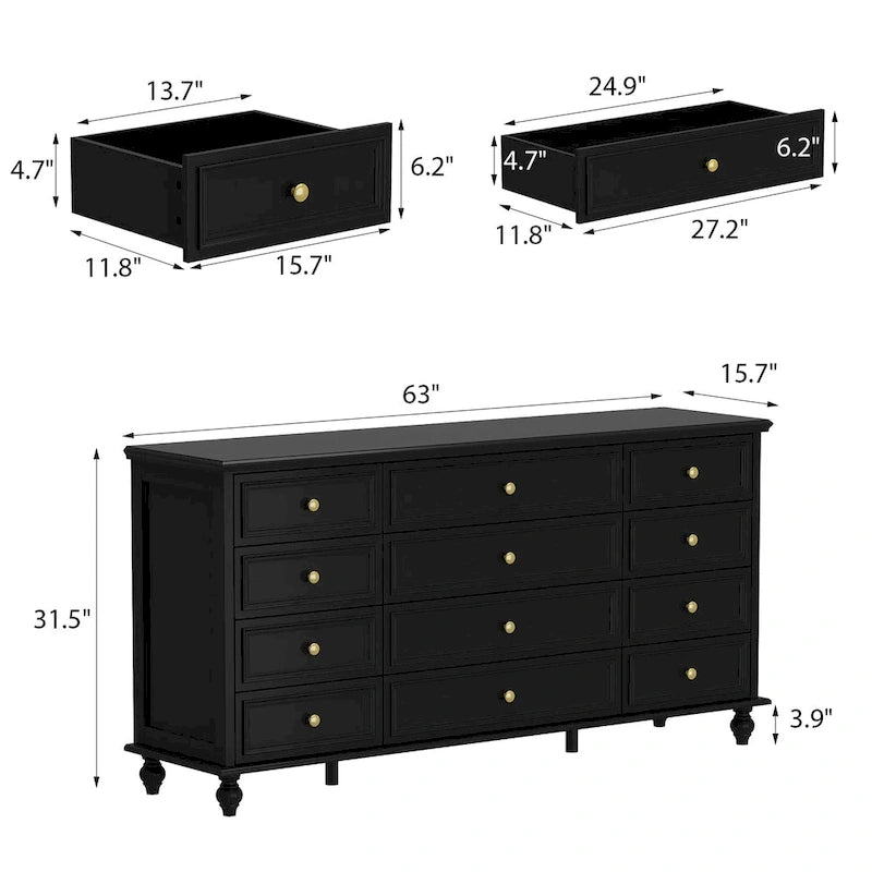 Coiffeuse en bois, commode de chambre, meuble de rangement, armoire