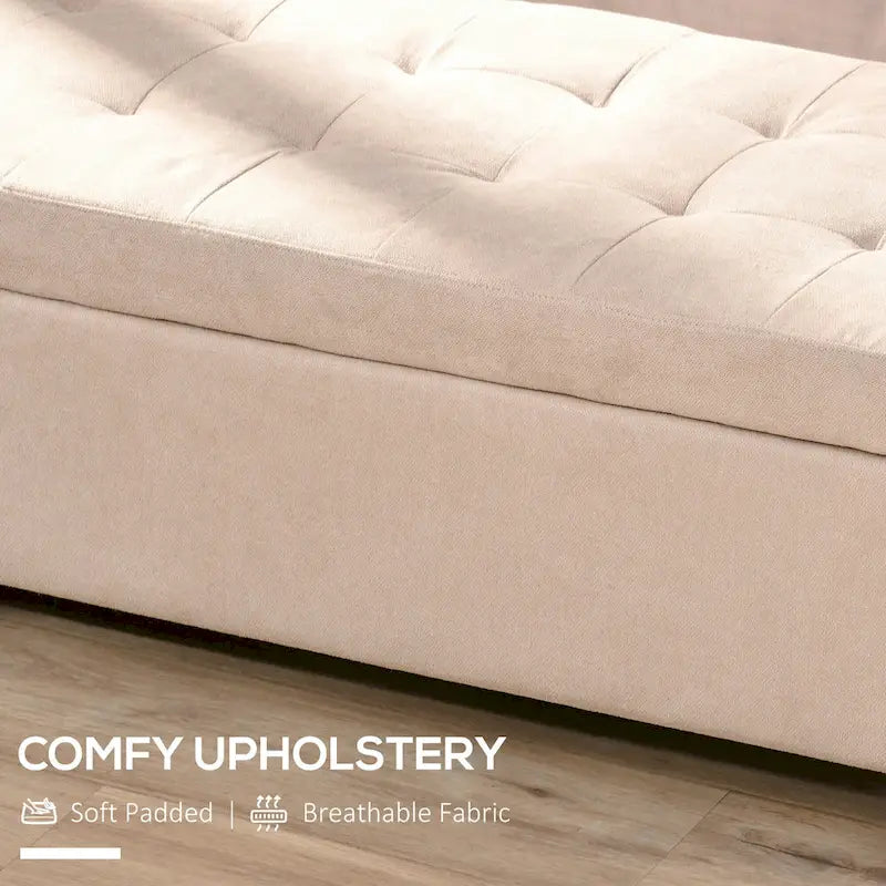 Banc de rangement, banc de bout de lit, coffre de rangement pour linge