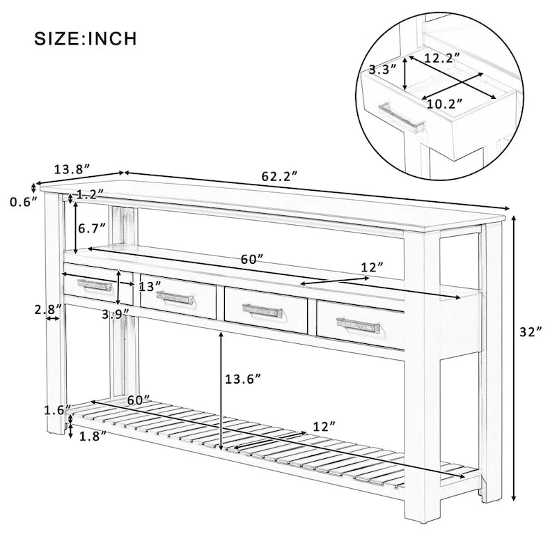 Table basse en bois style ferme