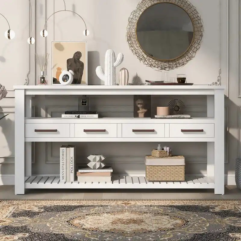 Table basse en bois style ferme