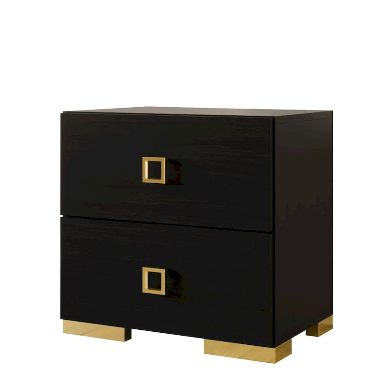 Table de chevet double tiroir de luxe moderne
