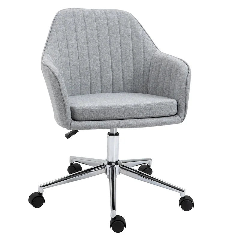 Chaise de bureau mi-dossier avec dossier texturé et roulettes pivotantes