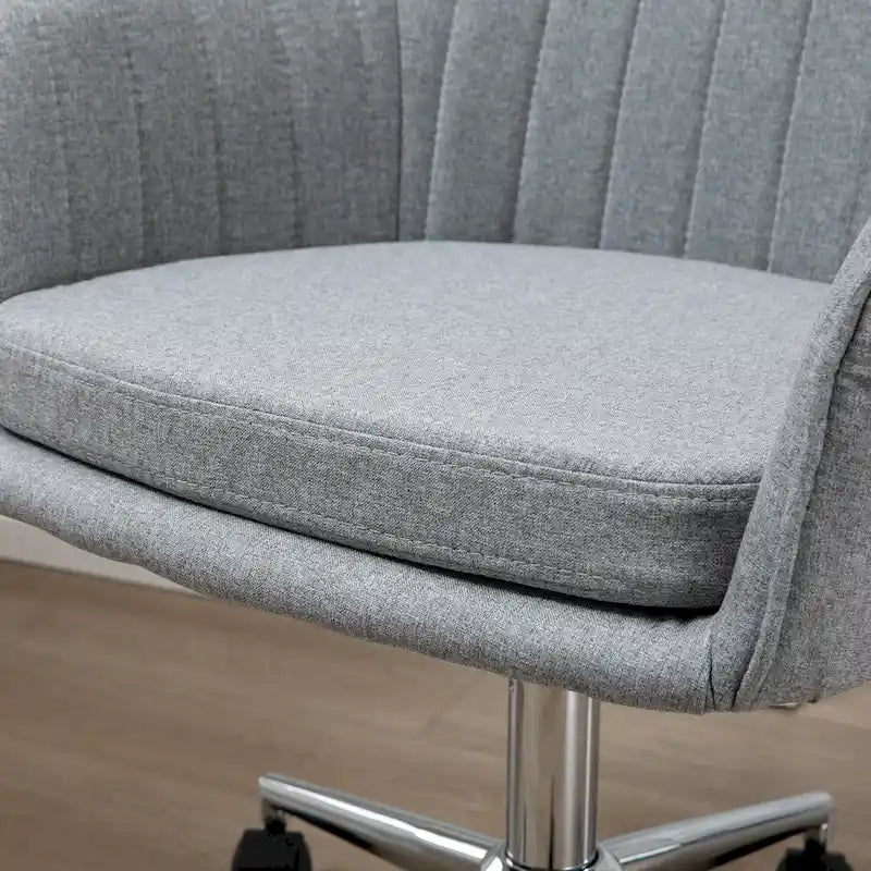 Chaise de bureau mi-dossier avec dossier texturé et roulettes pivotantes