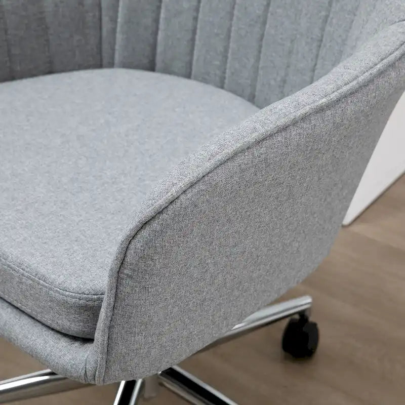 Chaise de bureau mi-dossier avec dossier texturé et roulettes pivotantes