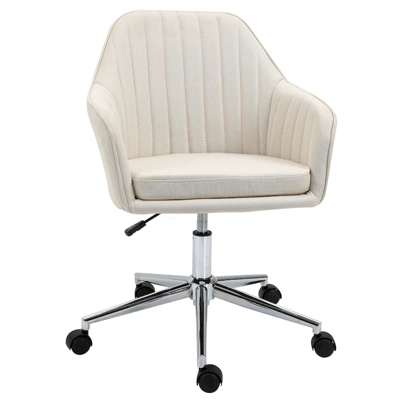 Chaise de bureau mi-dossier avec dossier texturé et roulettes pivotantes