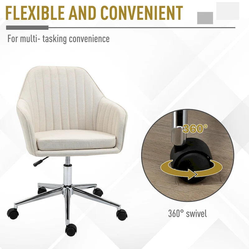 Chaise de bureau mi-dossier avec dossier texturé et roulettes pivotantes