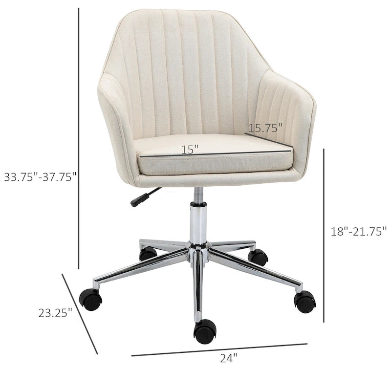 Chaise de bureau mi-dossier avec dossier texturé et roulettes pivotantes
