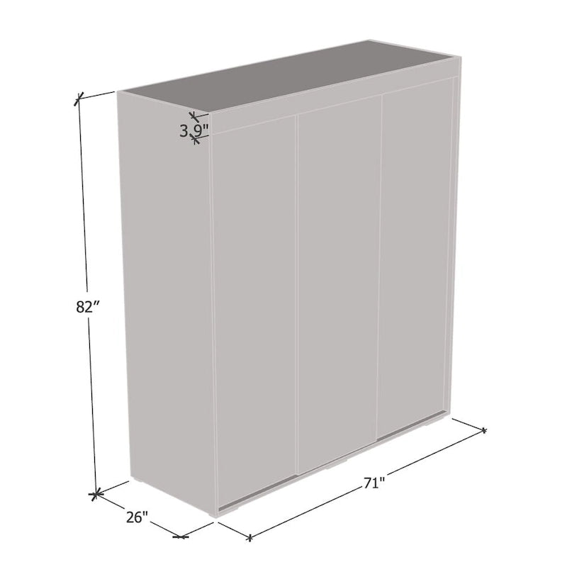 Armoire moderne brillante de 71 pouces