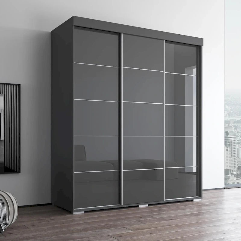 Armoire moderne brillante de 71 pouces