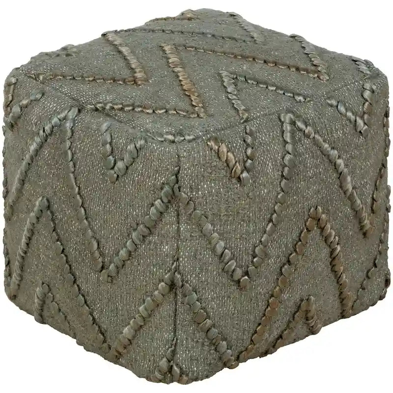 Coussin carré en jute texturé de 40 cm