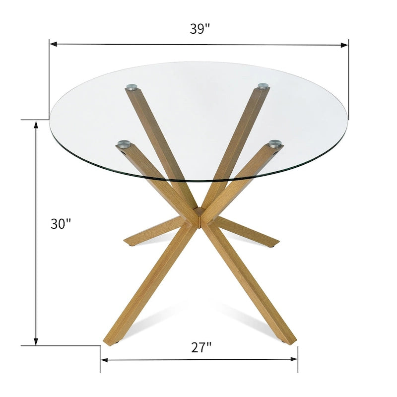 Table à manger en verre ronde 39
