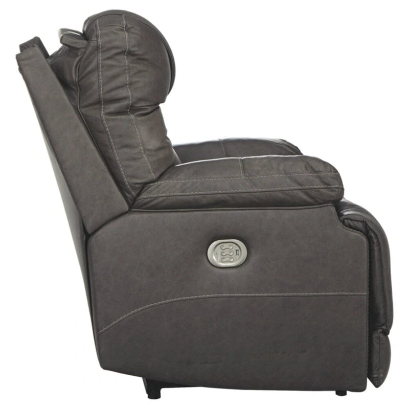Fauteuil inclinable électrique moderne avec appui-tête réglable, gris fumé