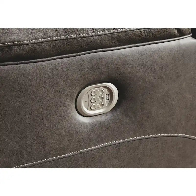 Fauteuil inclinable électrique moderne avec appui-tête réglable, gris fumé