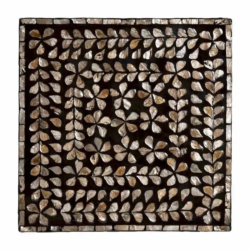 Table d'appoint en nacre noire et bronze