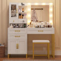 Lampe de coiffeuse, miroir, banc, station de charge