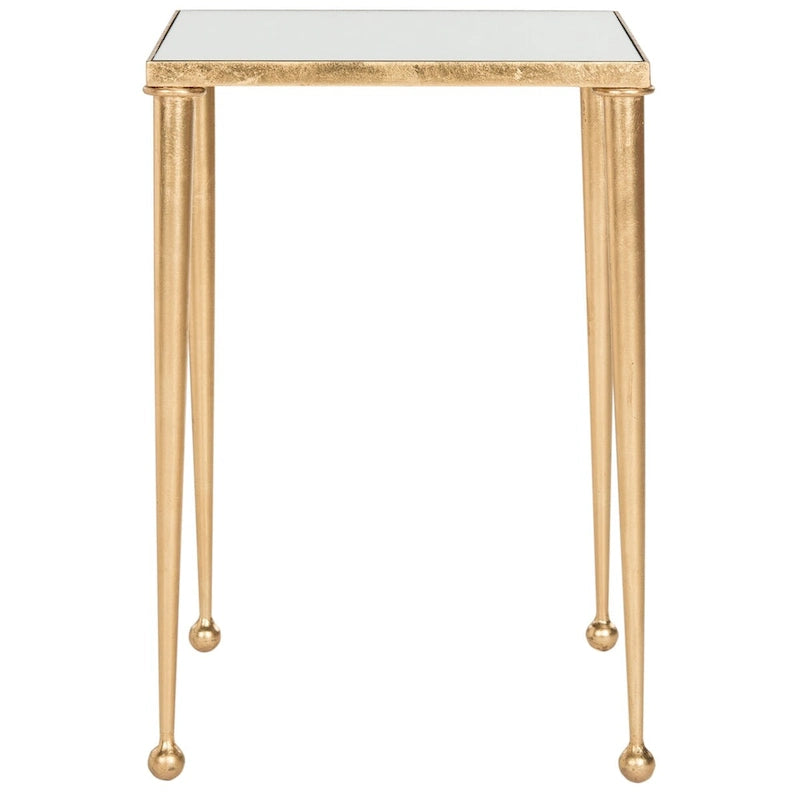 Table d'appoint vintage à la feuille d'or