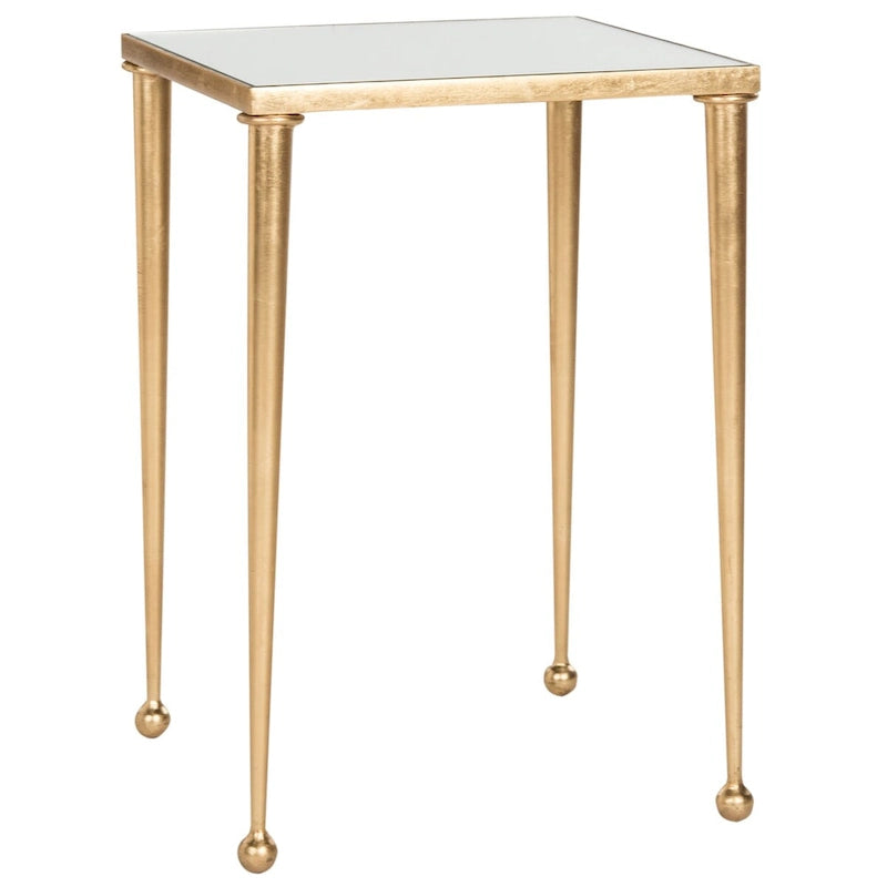 Table d'appoint vintage à la feuille d'or