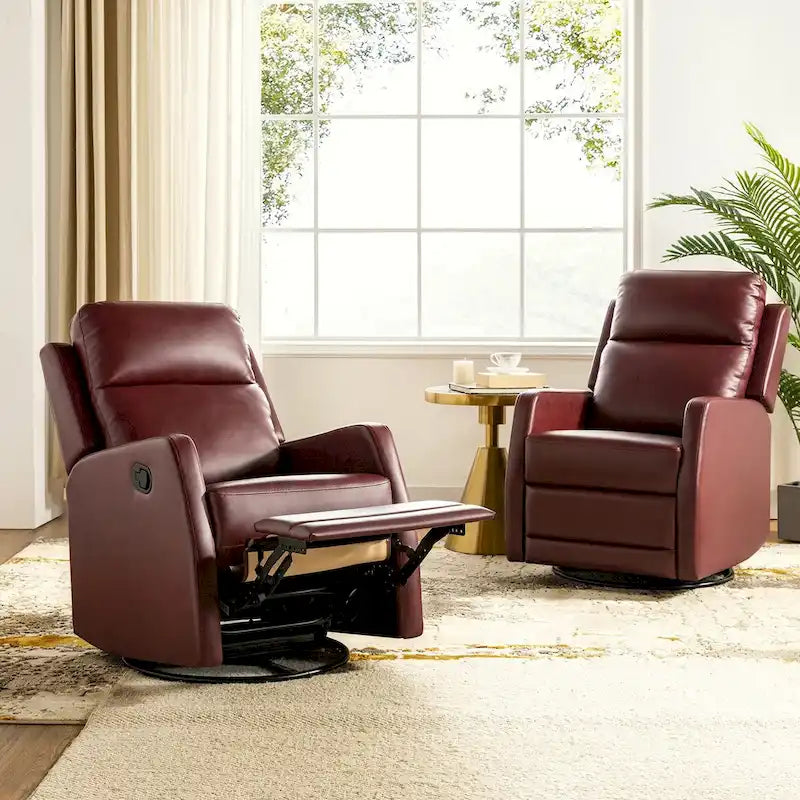 Fauteuil inclinable pivotant rembourré