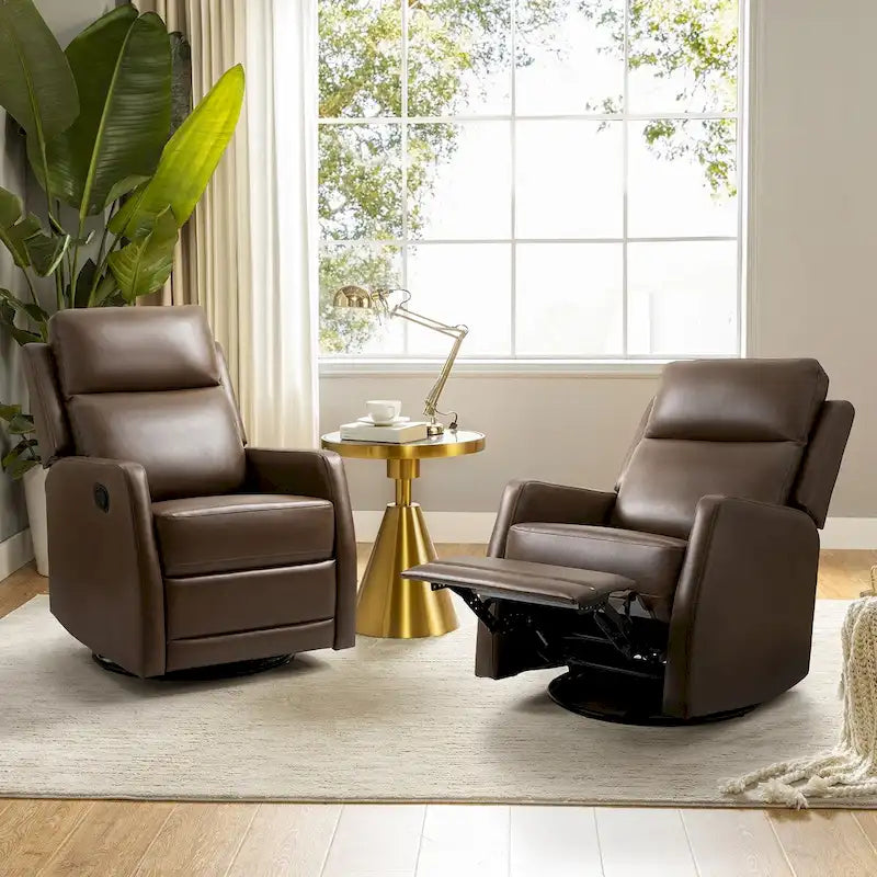 Fauteuil inclinable pivotant rembourré