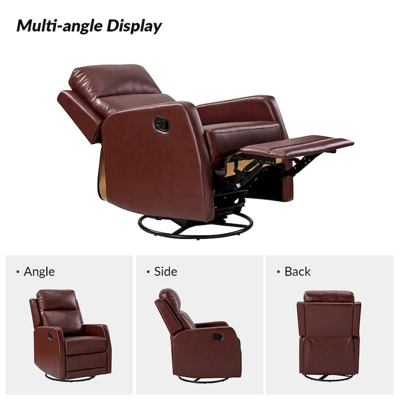 Fauteuil inclinable pivotant rembourré