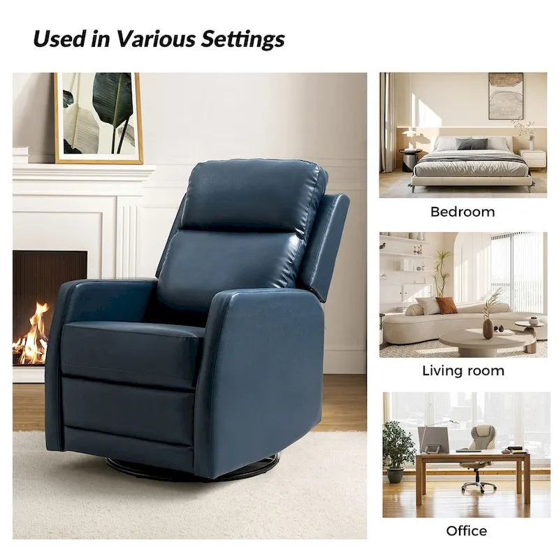 Fauteuil inclinable pivotant rembourré