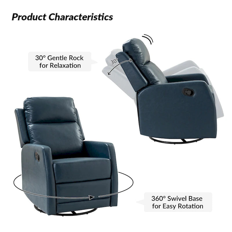 Fauteuil inclinable pivotant rembourré