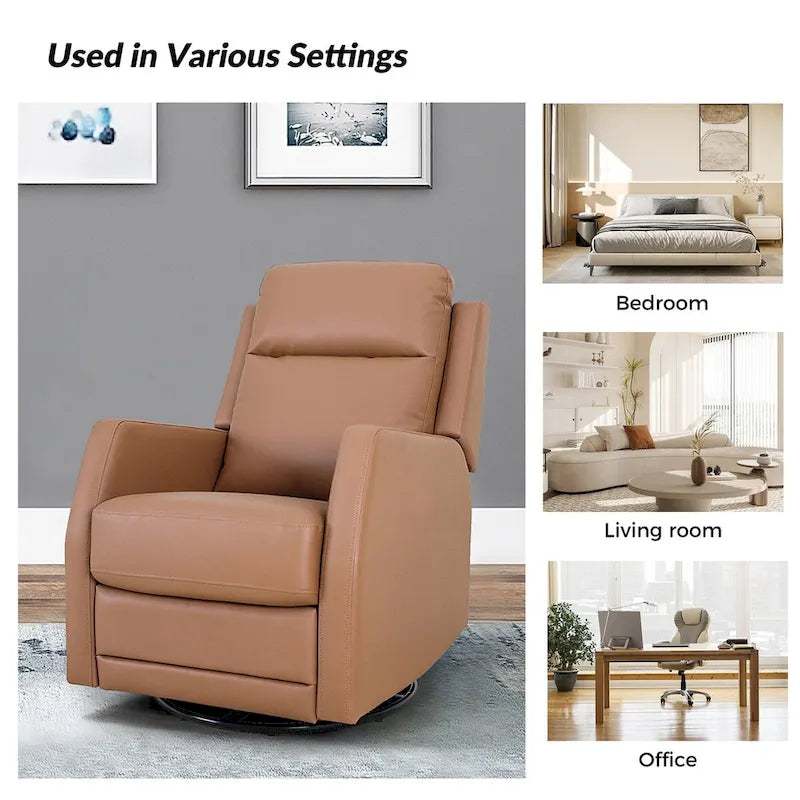 Fauteuil inclinable pivotant rembourré