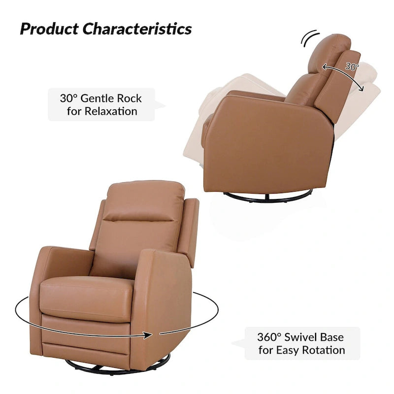 Fauteuil inclinable pivotant rembourré