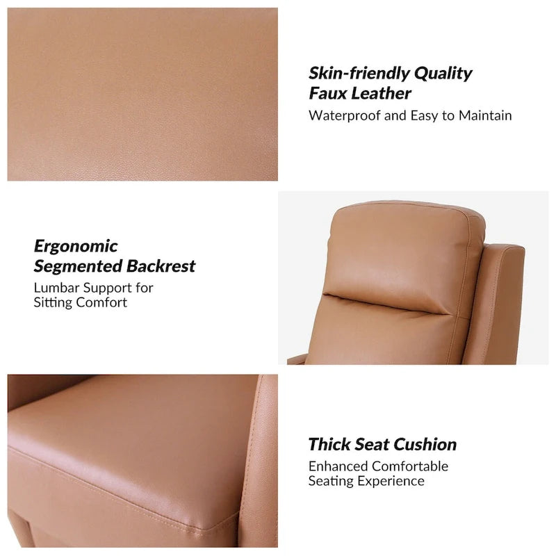 Fauteuil inclinable pivotant rembourré