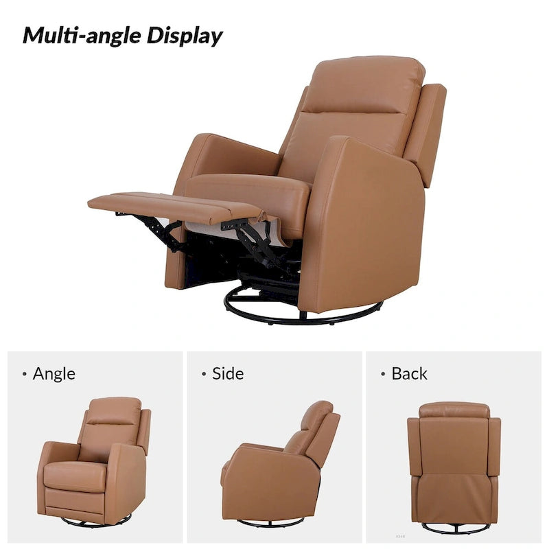 Fauteuil inclinable pivotant rembourré