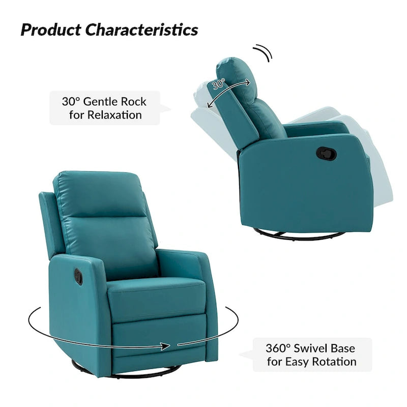 Fauteuil inclinable pivotant rembourré