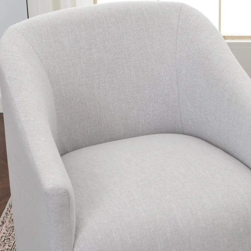 Chaise de salle à manger à roulettes, rembourrée de tissu haute performance