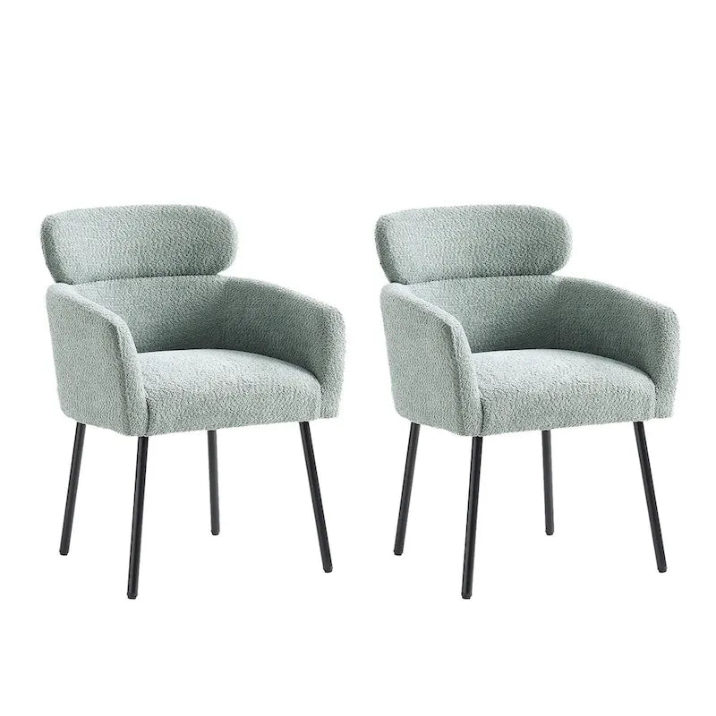 Chaise de salle à manger en tissu Hoop avec pieds réglables